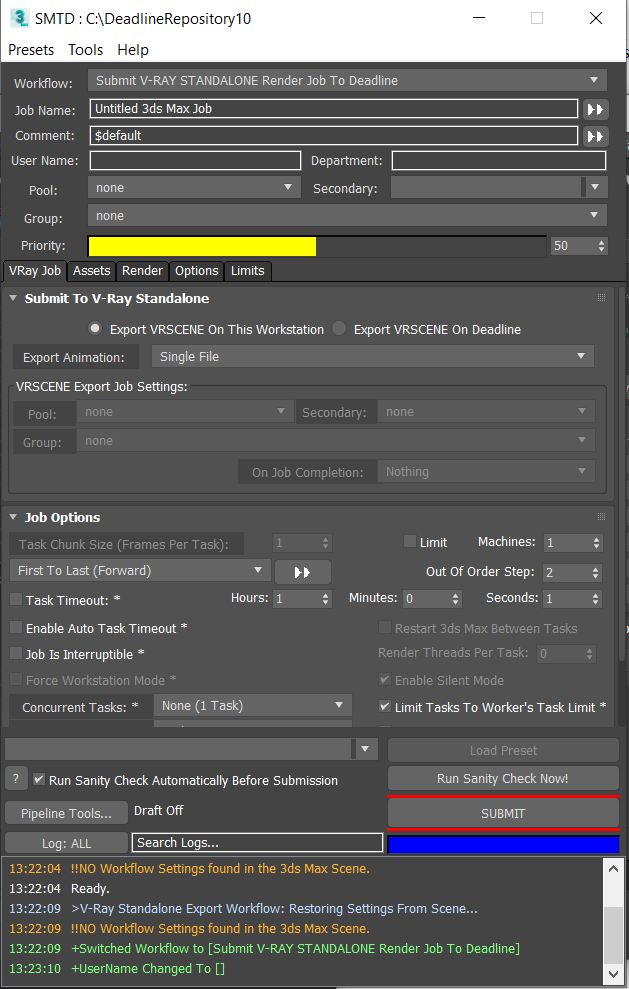 Max - Integrated Submitter Workflow - V-Ray Standalone — Deadline 10.1.23.6 documentation